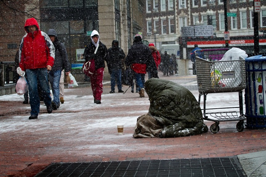 Бездомные в Бостоне