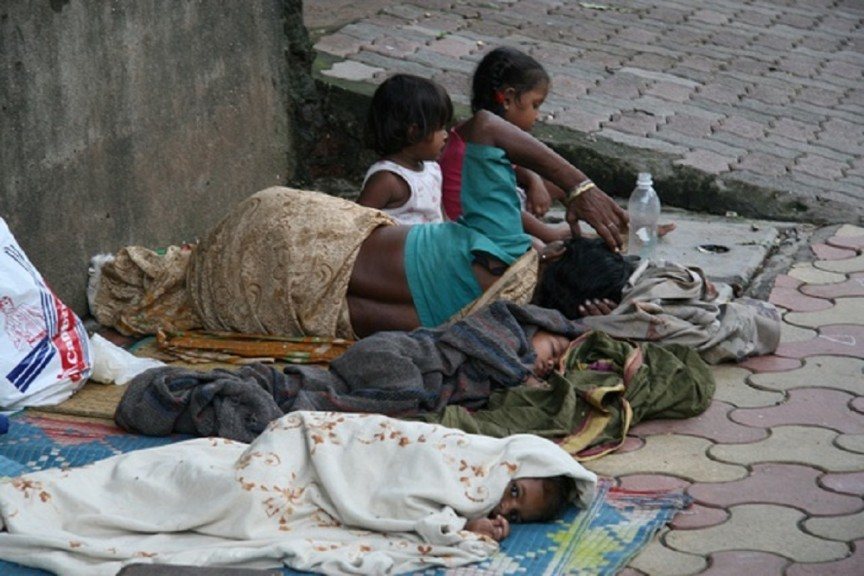 Бездомные в Мумбаи