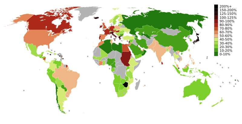 Государственный долг стран 2013