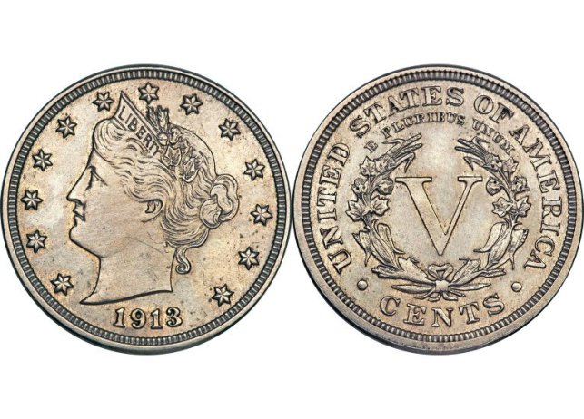 Пять центов 1913 года