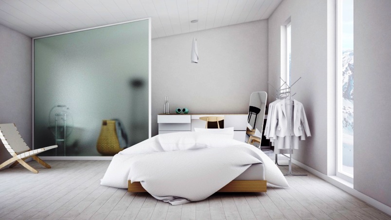 Минималистический стиль скандинавской спальни